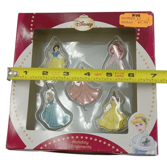 Disney Princess Christmas Ornaments Belle, Snow White, Cinderella, Ariel, Aurora - Picture 8 of 12